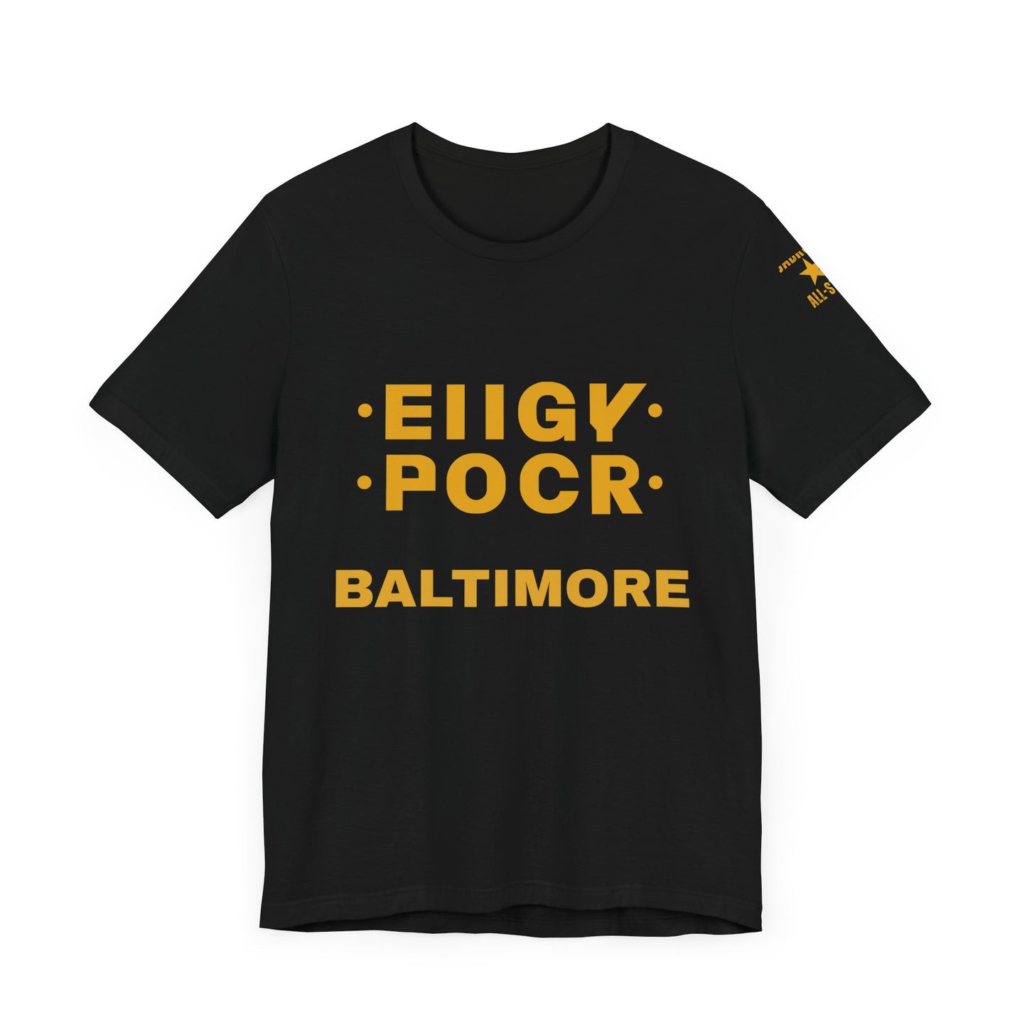 "F" Baltimore Foldable T-Shirt (Black/Yellow)