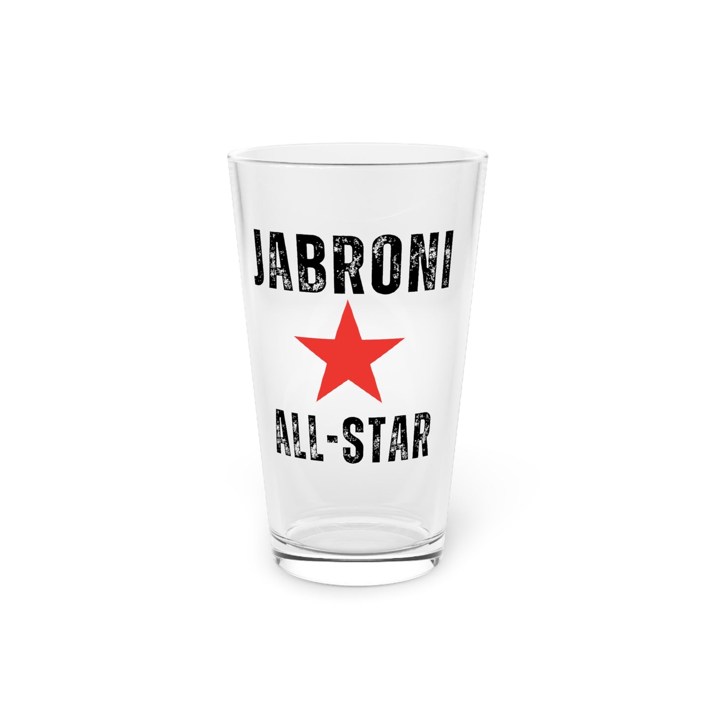 Jabroni All-Star 16oz Pint Glass - Fun Drinkware for Sports Fans