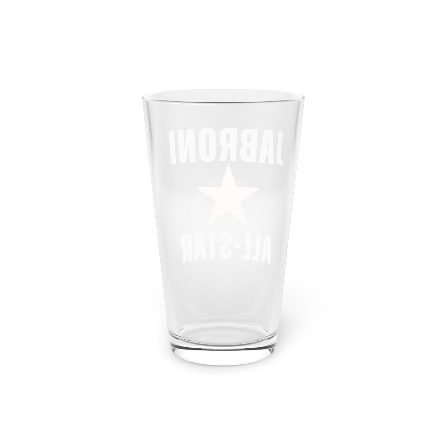 Jabroni All-Star 16oz Pint Glass - Fun Drinkware for Sports Fans